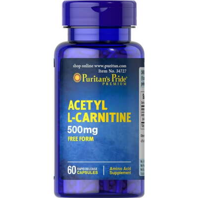 Puritan's Pride Acetyl L-Carnitine 500 mg - 60 Caps