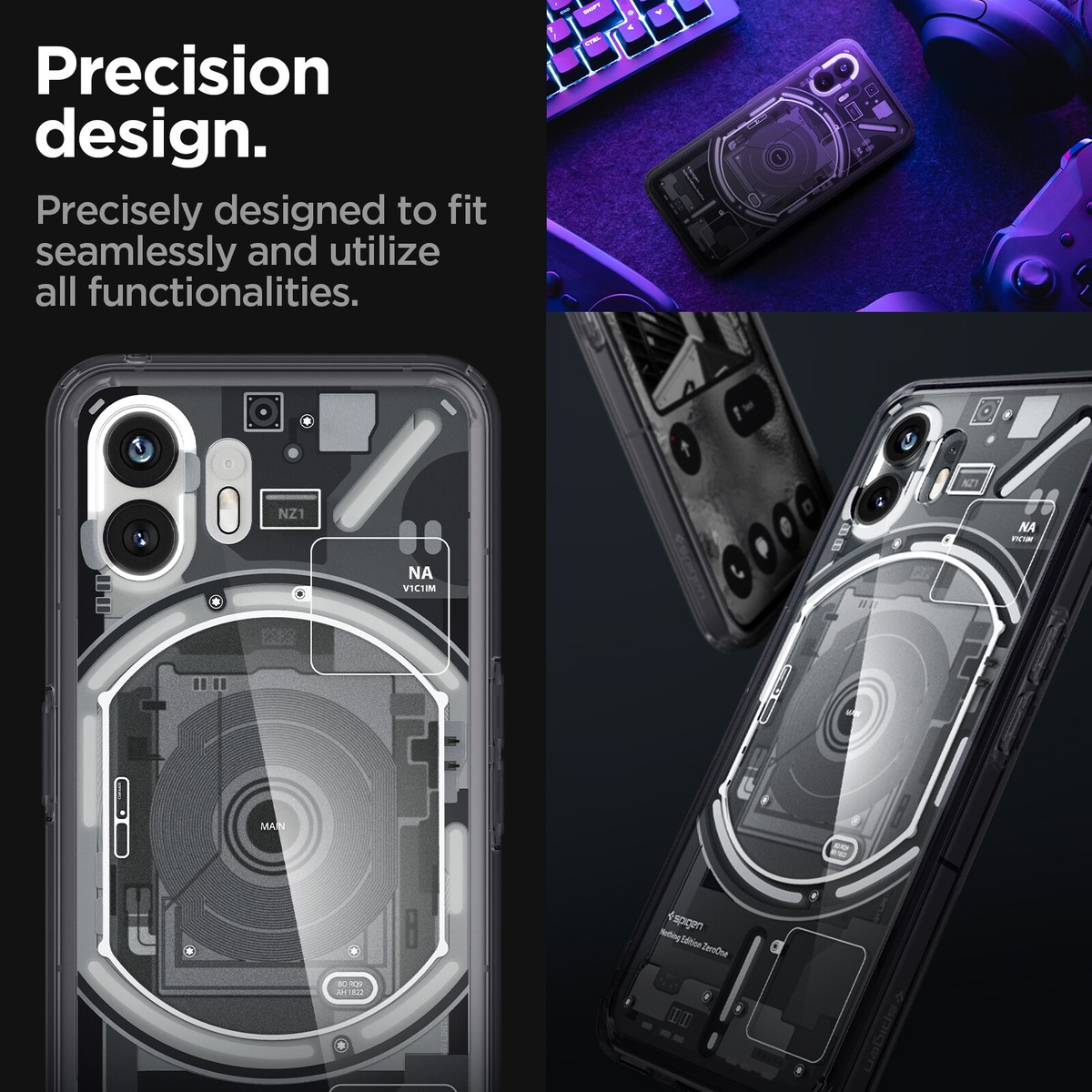 【極美品】NOTHING PHONE (2a) ブラック Spigenケース付き Nothing Phone Series Case Collection - Spigen.com Official Site