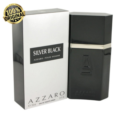 Men's Fragrance Silver Black By Azzaro 3.4oz  Eau De Toilette Spray