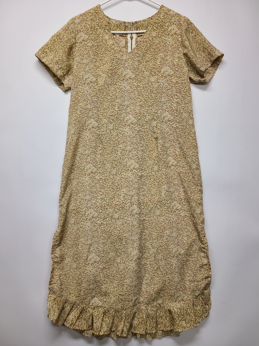 Vintage 70s 80s Women's Hawaii Mumu Muumuu Dress size M Foliage Print