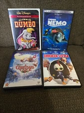 Disney Lot of 4 DVDs - Finding Nemo Dumbo Christmas Carol and Chicken Little