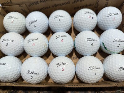 15 Titleist Pro V1 & Pro V1X Pre-Owned No XXXX Outs & No