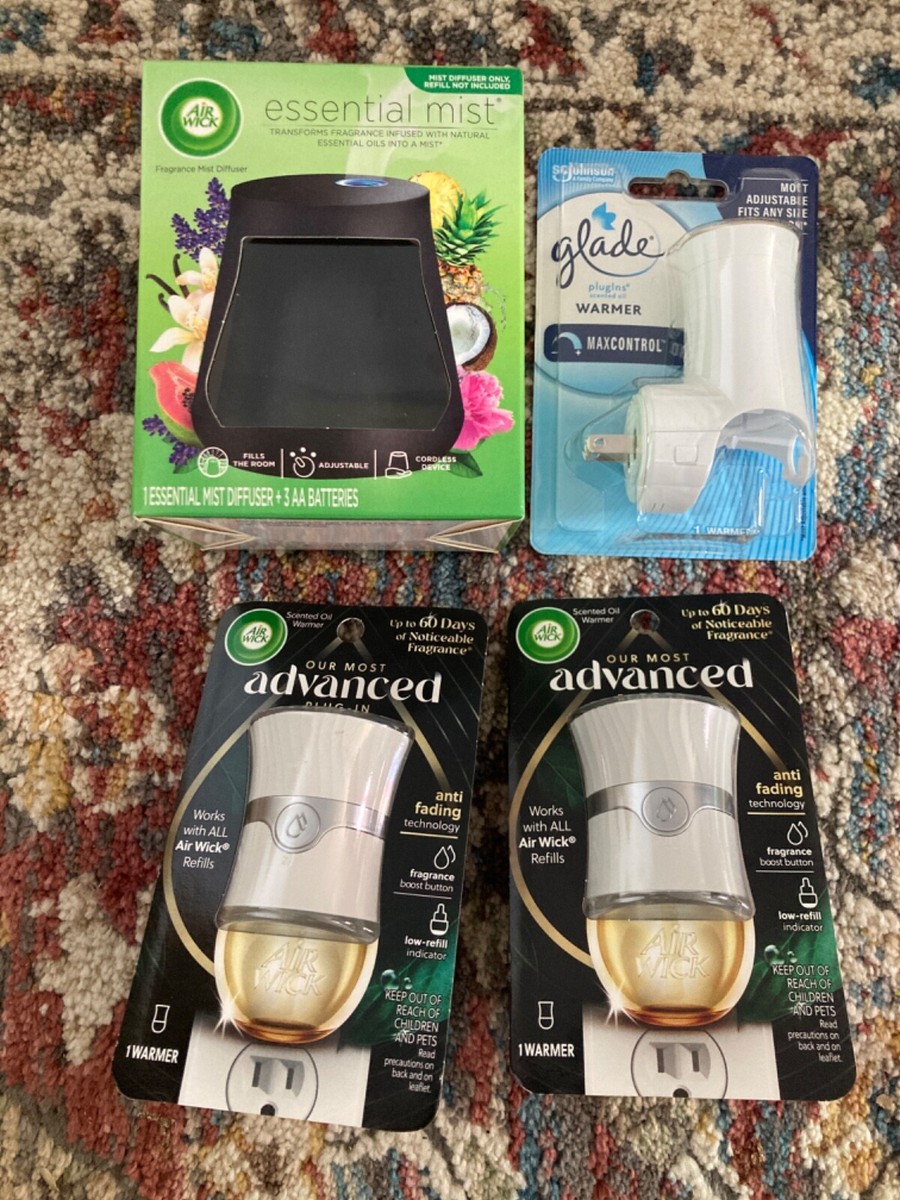 Air Wick Plug in Scented Oil Advanced Warmer Glade Essential Mist LOT