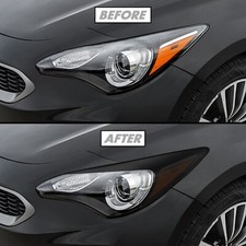 FOR 2018-2023 Kia Stinger Headlight Cutout SMOKE Precut Vinyl Tint Overlays