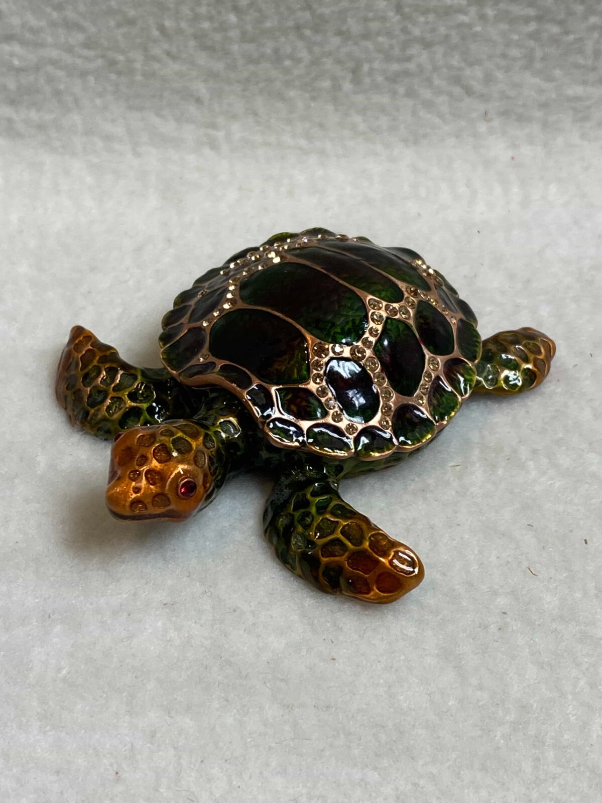 Rucinni Jeweled / Enameled Turtle Hinged Trinket Box eBay