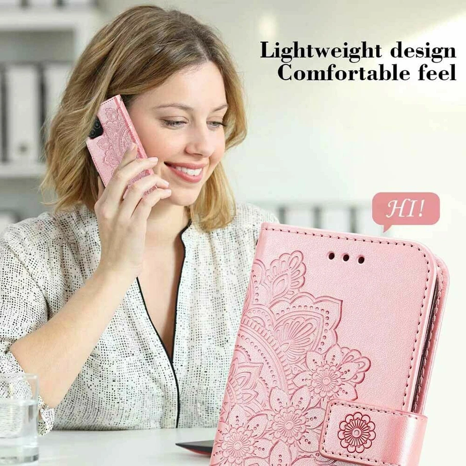 For iPhone 11 12 Pro Max XR SE 6s 7 8 Wallet Card Holder Flip Leather Case Cover - Image 4 of 4