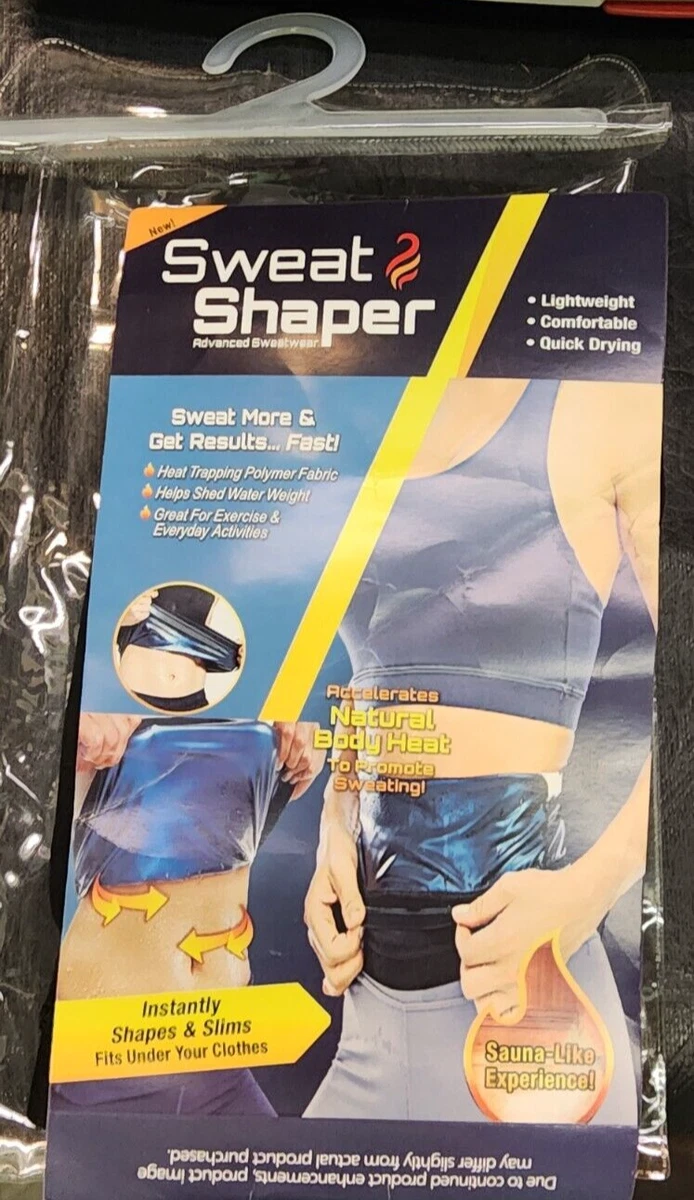 Sweat Shaper Slimming Belt Heat Trapping Fabric Black XXL 2Xl 3XL