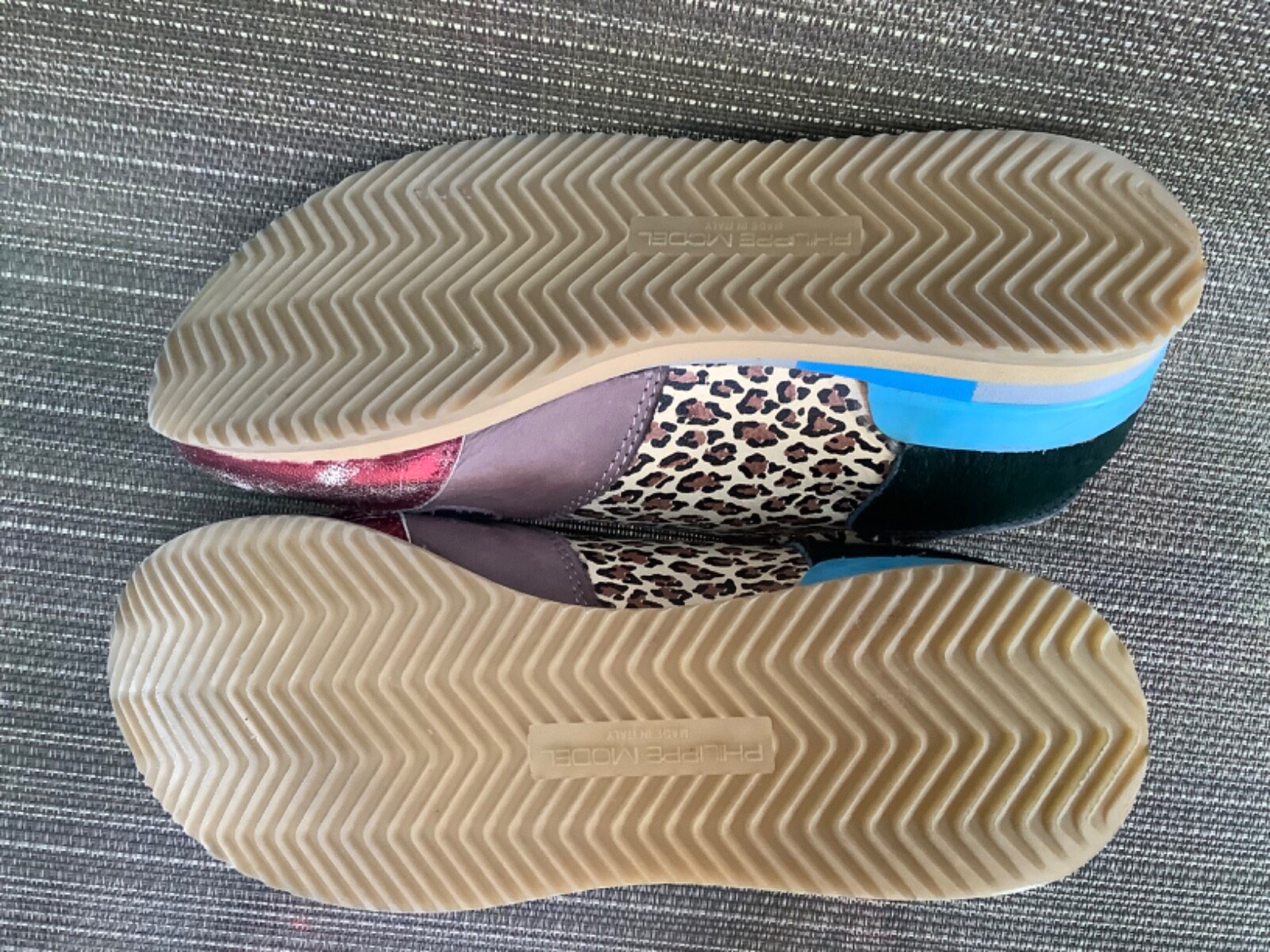 Philippe Model Multicolor Distressed Leather Pony… - image 5