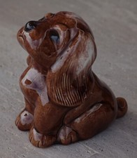 VINTAGE Ceramic Figurine "Beggar" Cocker Spaniel Lichten Ware 1940's Made in USA