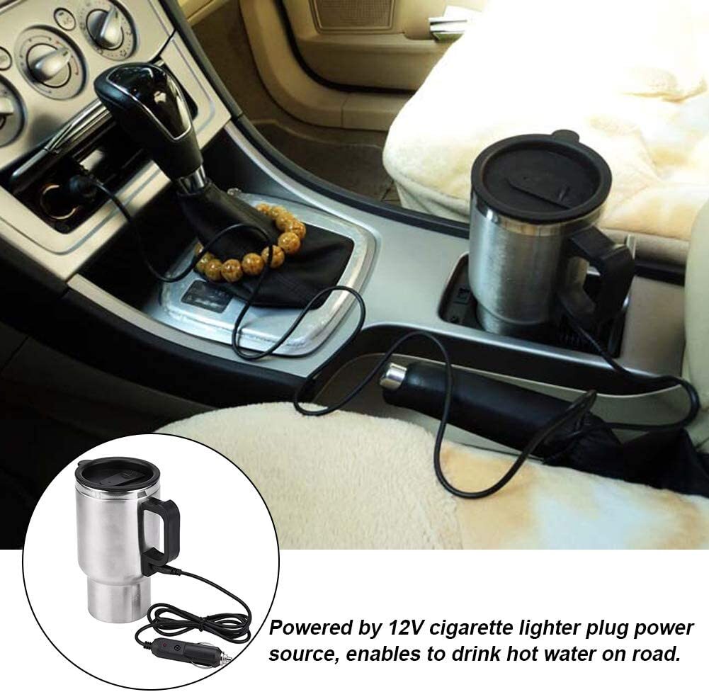 car cigarette lighter water heater Travel Kettle, 24V Stainless Steel Heater, 1200ml Capacity, Auto Shut-off, Socket Powered, for Vehicle Use : Automotive ensuring safe and clean of water 12V Water Heater Cigarette Plug