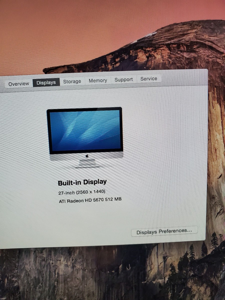 Apple iMac A1312 27 inch (1 TB, Intel Core i3 1st Gen., 3.2GHz