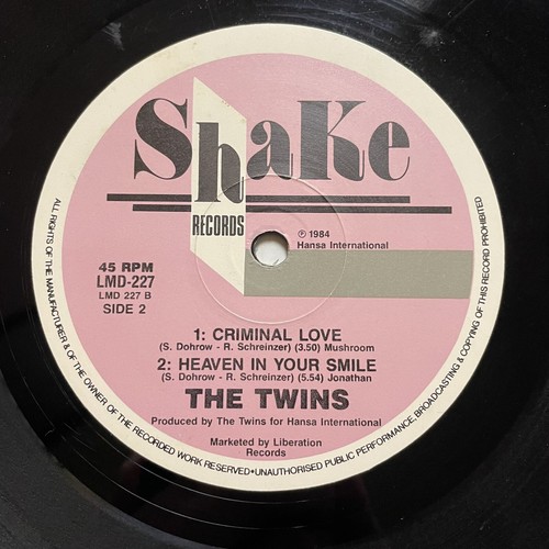 The Twins Ballet Dancer Vinyl Record 12” 45 RPM Maxi Single LMD-227 Shake 1984 - Picture 23 of 24