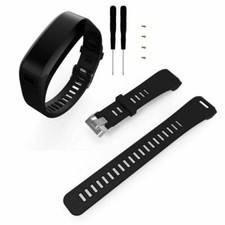 Correa de reloj de pulsera de silicona negra para pulsera Garmin Vivosmart HR + herramientas