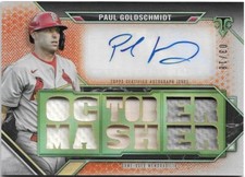 2021 Topps Triple Threads PAUL GOLDSCHMIDT Auto Relics Amber /18