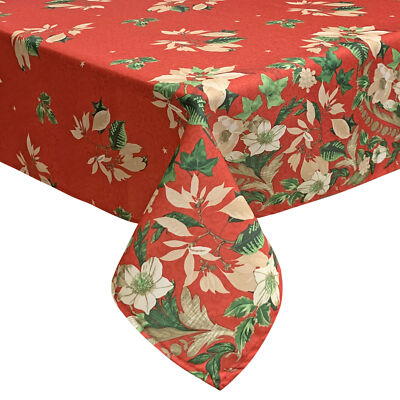 Sommaruga 6 Seater Printed No Iron Christmas Tablecloth Christmas Table 6388
