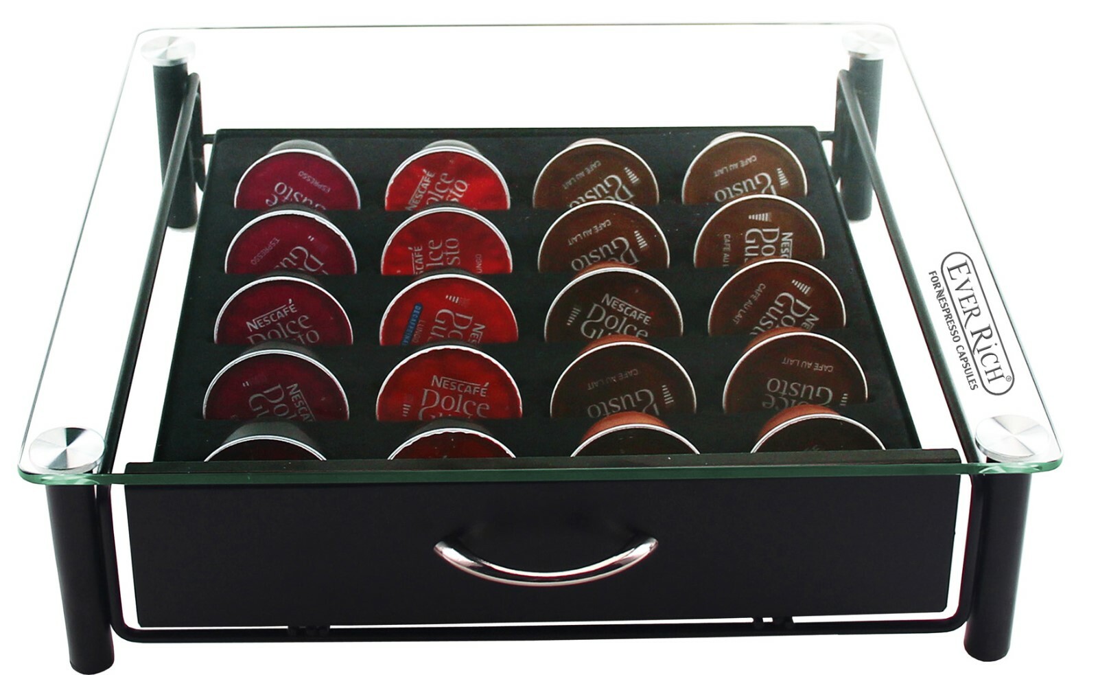 Dolce Gusto Coffee Capsule Storage Drawer Tempered Glass Top (20 Capsules) eBay