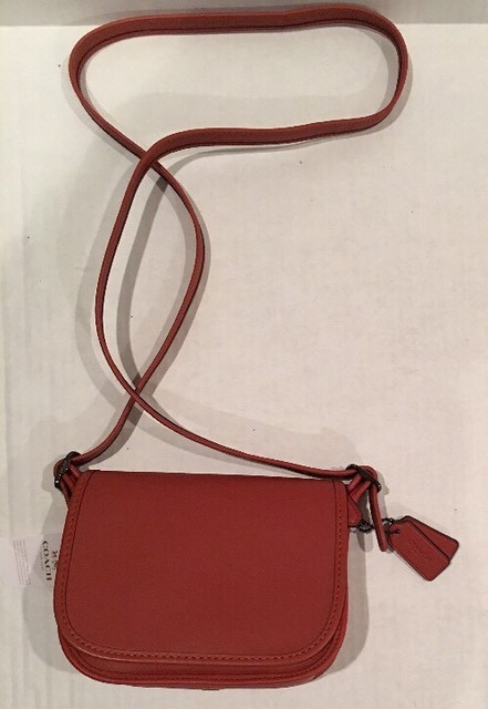 coach glovetanned leather saddle bag