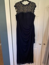 Alex Evenings Mother Of The Bride Gown Navy Blue Size 16
