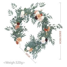 180cm Rose Faux Floral Runner Plant Vine Garland for Wedding Party Table Decor