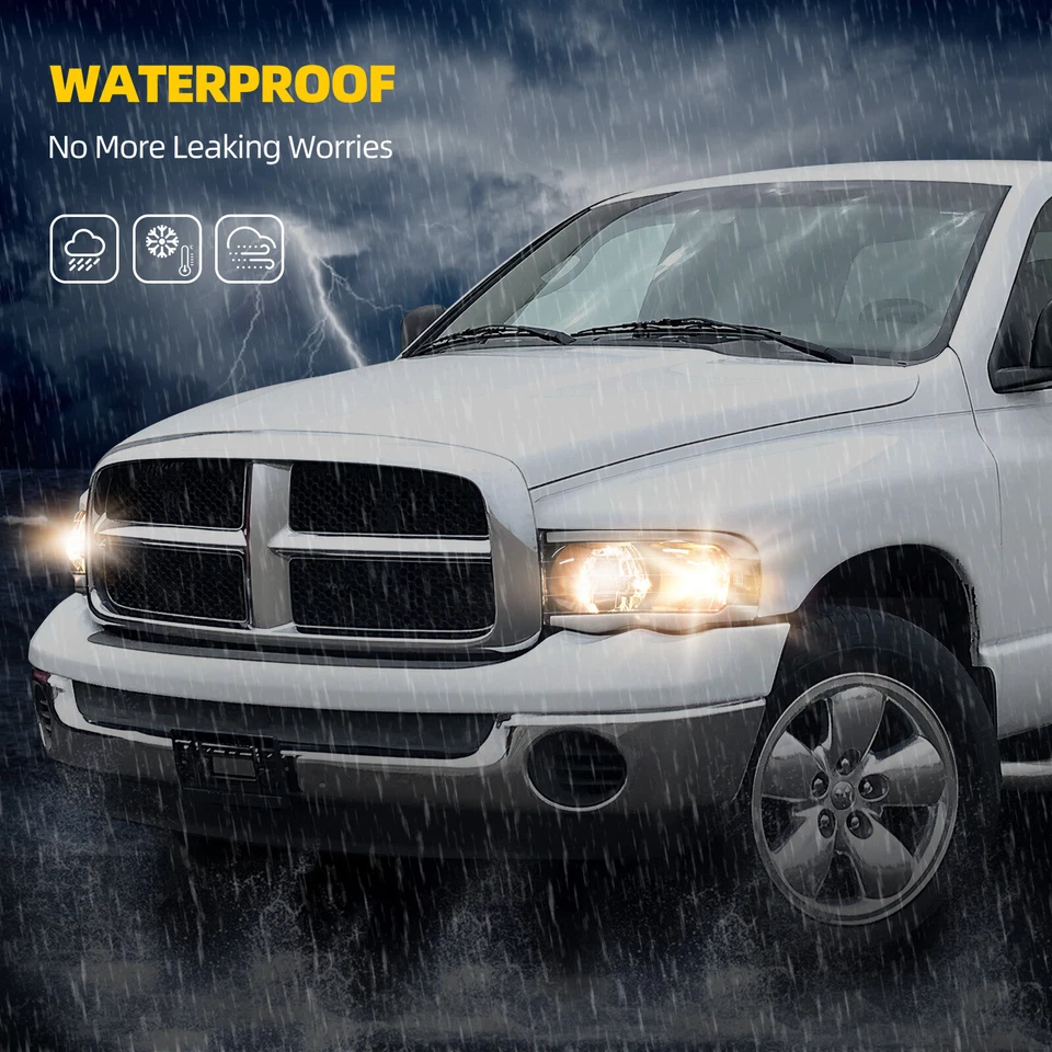 [LED DRL] PARA DODGE RAM 1500 2002-2005 FAROS INTERMITENTES SECUENCIALES NEGROS Foto 3 de 4