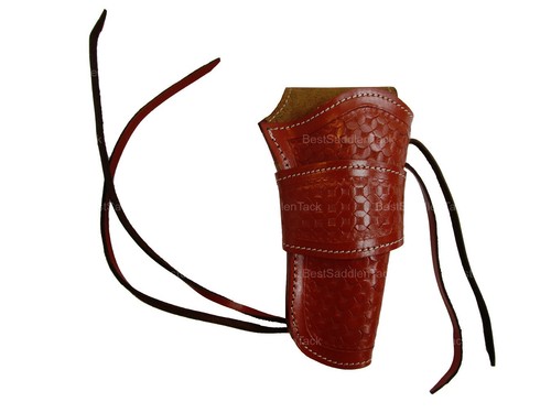 Leather Holster Long Barrel Revolver Fit S&W Heritage Taurus Colt Universal Red - Picture 34 of 35