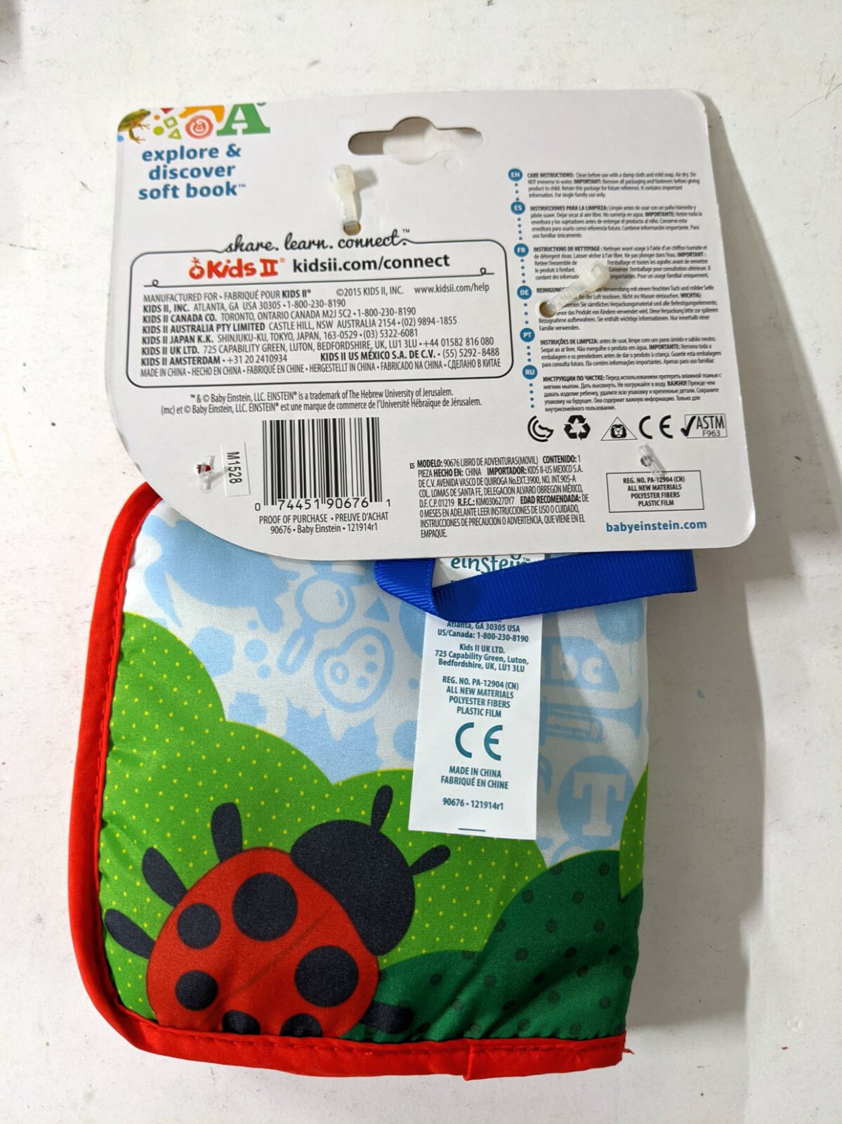 baby einstein explore and discover soft book toy