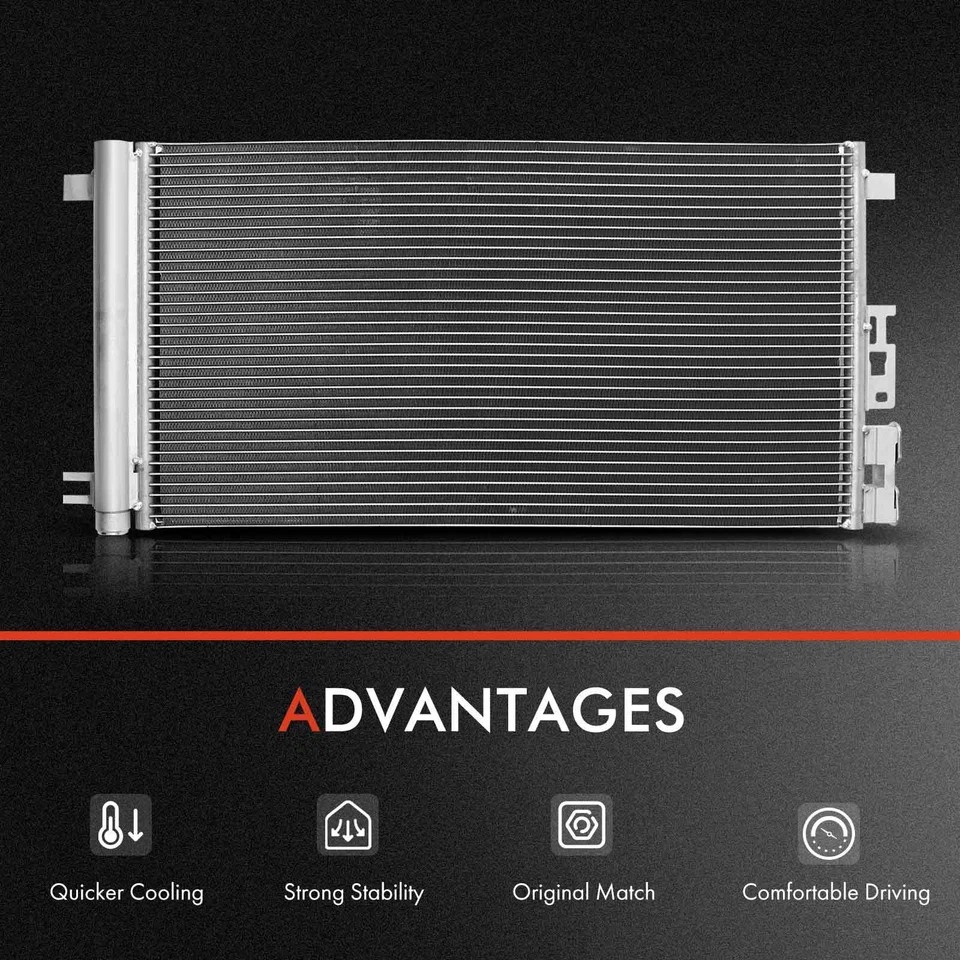 Kit de enfriamiento de radiador y condensador de CA sin enfriador de aceite para Chevy Cobalt Pontiac G5 Foto 4 de 4