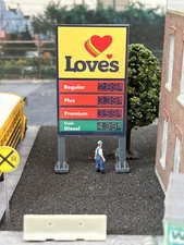 HO-1112-022 / 1:87 Scale Love's Gas Station Price Sign