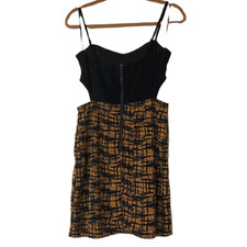 Forever 21 Strapless Black/Yellow Dress, Size Large NWT 