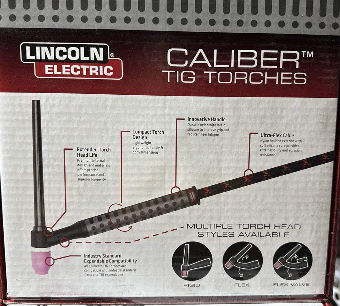 Lincoln Electric K5359-20-2 Caliber 20 Series TIG Torch R.P. Lincoln Electric K5359-20-2 Caliber 20 Series TIG Torch R.P.