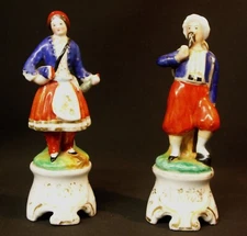 AA 1840 porcelaine de Paris paire figurines statuettes 22cm 850gr Jacob Petit ra