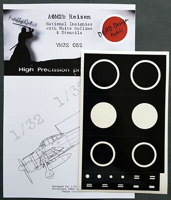 Dead Design 1/32 MITSUBISHI A6M2b NATIONAL INSIGNIA with WHITE OUTLINE