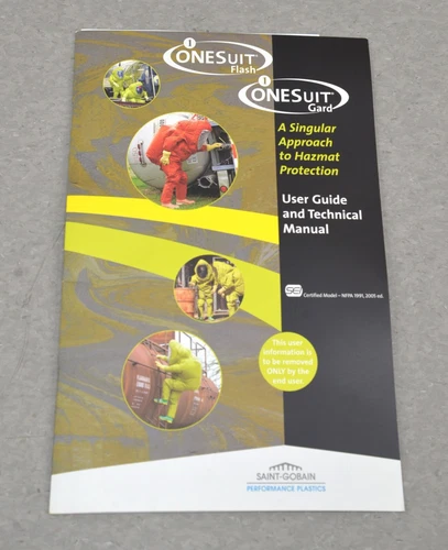 ONESuit Flash Protective Hazmat Suit NFPA 1901,2005 ed X-Large Saint Gobain SEI image 13
