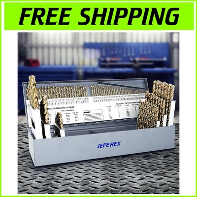 Ultimate 115-Pcs Cobalt Drill Bit Set, Fractional & Letter Sizes with 135° Tips