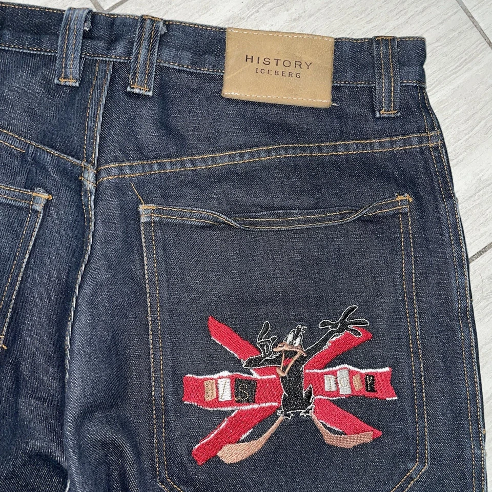Iceberg History Y2K Baggy Double Knee Denim Size 35 - Image 4 of 4