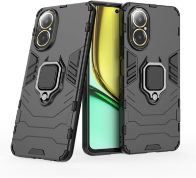 COVER FOR REALME C67 4G MAGNETIC HARD SHOCKPROOF CASE ARMOR RING BLACK C 67