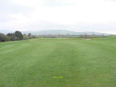 Foto 6x4 Gower Golfschläger 4. grün drei Kreuze Dies ist ein Par 4 Loch von c2014
