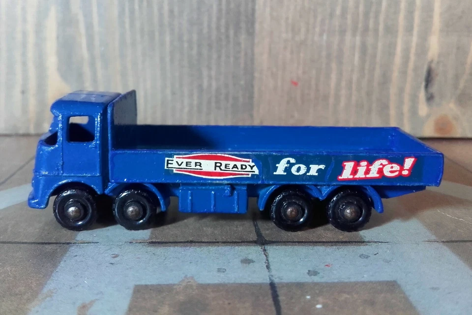 MATCHBOX LESNEY N° 20b ERF 68G TRUCK 1959 Black Wheels Scala 1:125 Ever Ready - Immagine 3 di 4