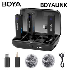 BOYA BOYALINK Wireless Lavalier Lapel Microphone for Camera DSLR Phones Tablet