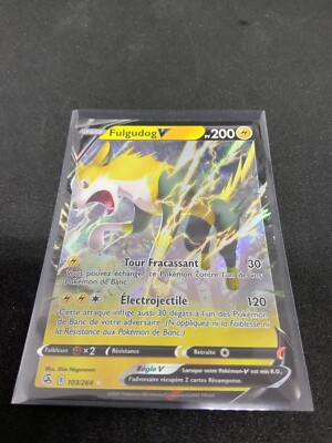 CARTE POKÉMON FULGUDOG V 103/264 Épée et Bouclier Poing de Fusion EB08 CARTE POKÉMON FULGUDOG V 103/264 Épée et Bouclier Poing de Fusion EB08