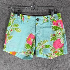 Lilly Pulitzer Callahan Shorts Size 0 30" Waist Tidal Wave Pans Garden Preppy