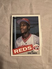 1985 TOPPS Set Break ERIC DAVIS ROOKIE CARD # 627 REAL NICE VINTAGE CARD REDS ?. rookie card picture