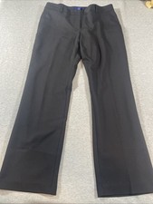 Apt 9 Torie Pants Women's Size 12S Black Straight Leg Zippered Cotton Blend