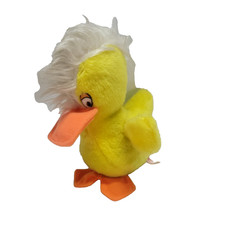 Bijou toy inc Vtg Duck Plush 8" Korea button eyes hard husk/bean stuffed