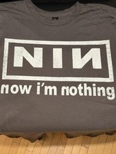 Nine Inch Nails Now I'm Nothing tour short sleeve charcoal 2 side shirt KV40470
