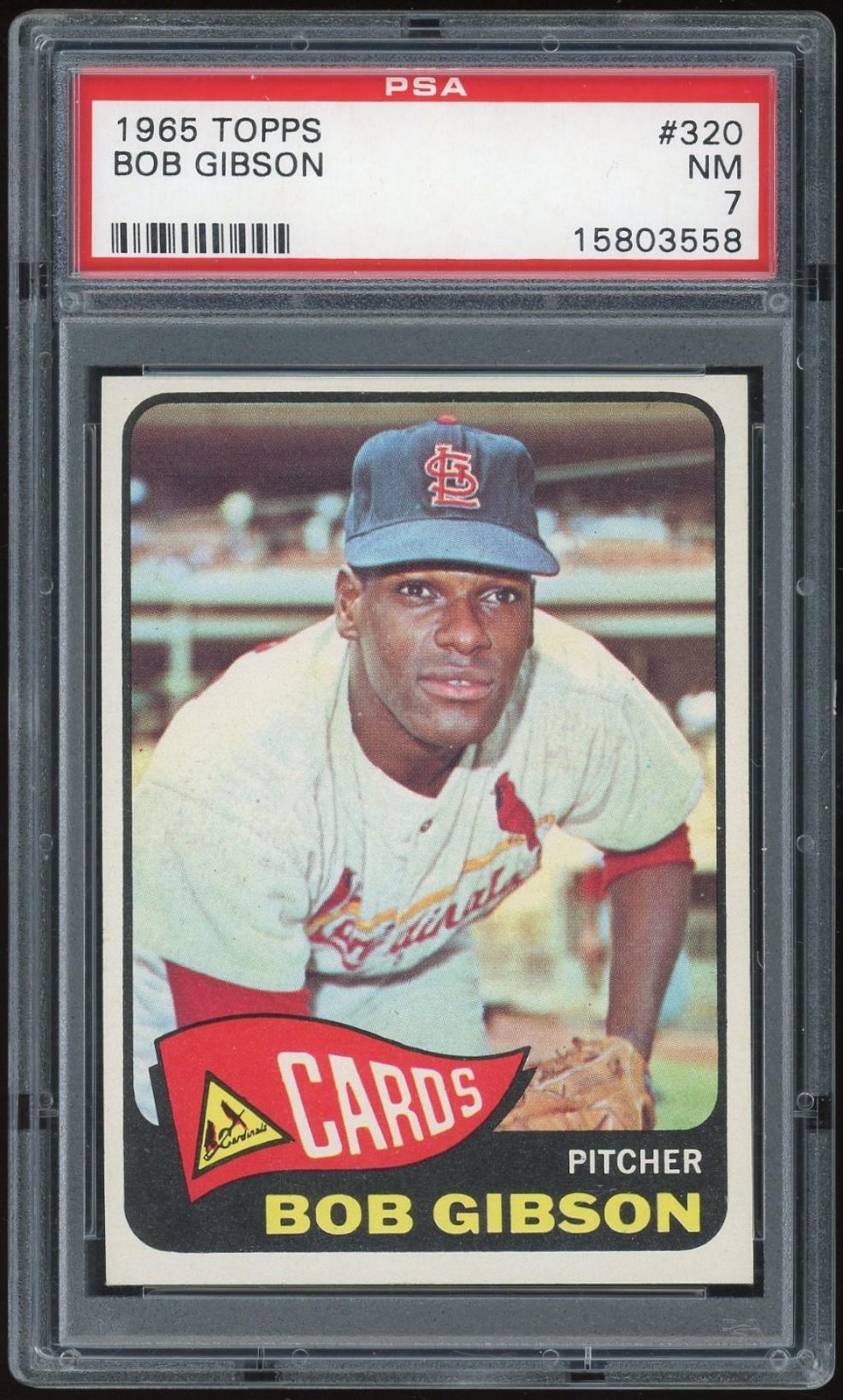 1965 Topps #320 Bob Gibson PSA 7 *3558
