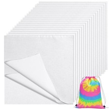 20pcs 10x10 Inch White Cotton Fabric Squares, Cotton Precut Quilting Fabric B...