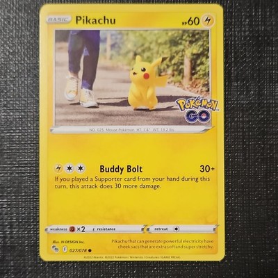 Pokémon Pikachu 027/078 Regular Pokémon GO Basic Buddy Bolt 60HP English