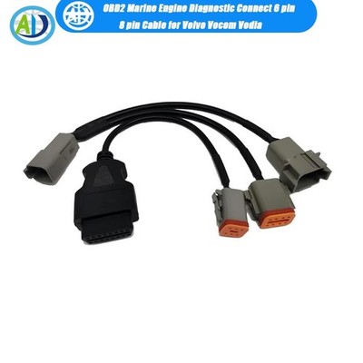 OBD2 Marine Motor Diagnose Konvertieren 6 + 8 Pin Kabel für Volvo Vocom...