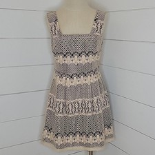 FISHBOWL medium cream and black mini dress lace